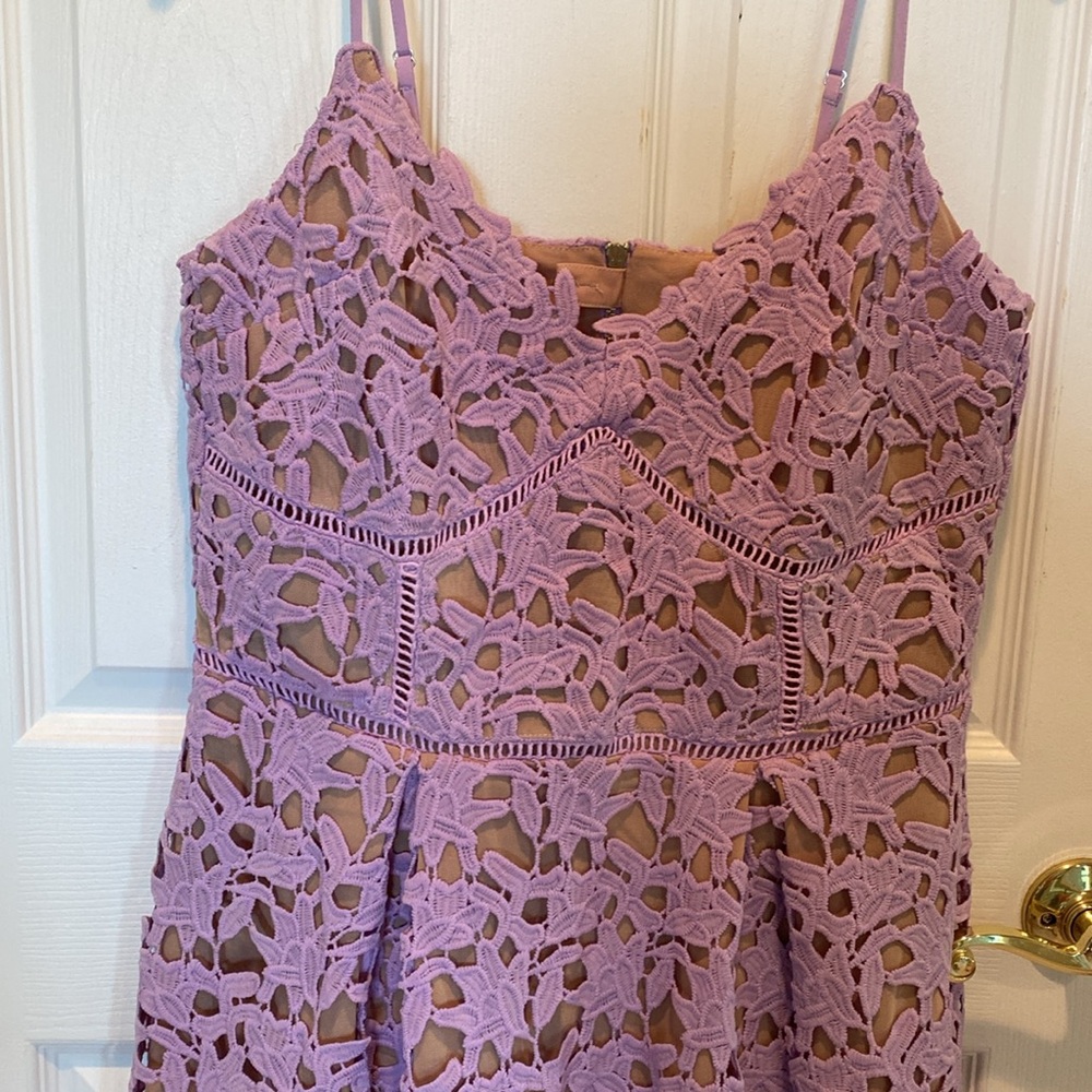City Chic lilac dress so fancy lace overlay dress New - Picture 4 of 6